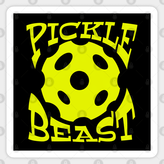 Pickle Beast - pickle ball bashers and Dinkin divas gifts for pickle ball players Sticker by BrederWorks